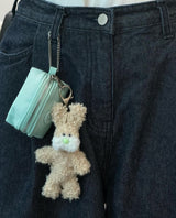 [made] beige bunny keyring