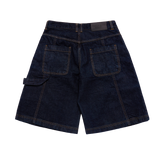 25SS ZIPPER DETAIL DENIM SHORT PANTS DARK BLUE