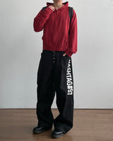 Hash Lettering Denim Pants