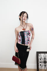 [香] Oriental Floral Shirring Top