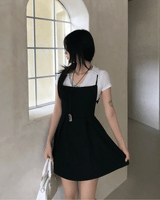 Lise Back Strap Tulip Sleeveless Mini Dress