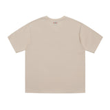 Rivet Point Lettering Tshirts Beige