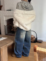 [Unisex]Stripe inner hood long sleeves(3color)