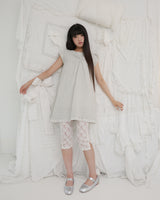 COUNTRY FLARE LINEN DRESS / BEIGE