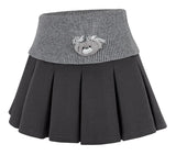 13DE MARZO ベアヘッドアッパースカート ダークグレー