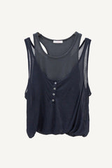 Puff layered sleeveless