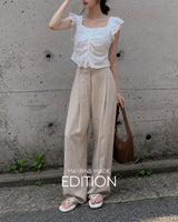 [MADE] Fora linen wide slacks