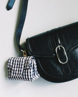 Gingham Mini Pouch - Black