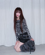rough gothic cross patch cd - leopard