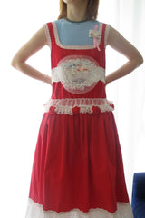 Red rose vest skirt