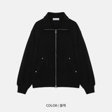 Remind knit zip up