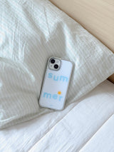 SUMMER WHITE BLUE Silver Epoxy Case