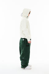 REFINED SUPER WIDE VENTILATION PANTS DARK GREEN