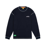 WAFFLE COZY L/S TEE_NAVY