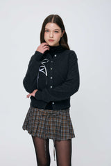 EIRIN WOOL CARDIGAN / CHARCOAL