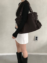 Cust Leather Shoulder Bag (3 colors)