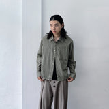 Washed Plaid Long Sleeve Shirt