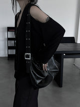 two-eyelet square shoulder bag