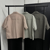 [S/S] クロップポケットチェックシャツ(3color)