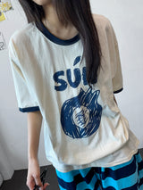 Sungre Raglan Contrast Oversized Tee 3color