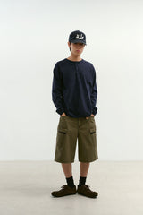 Monkey Pockets Cargo Shorts (Washed Khaki)