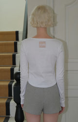 C RIBBED SHORTS_GREY