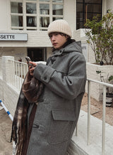 Atelier フード付きウールダッフルコート