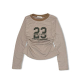 shirring number tee (4colors)