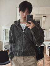 ルーキーモヘアクロップドフードジャケット