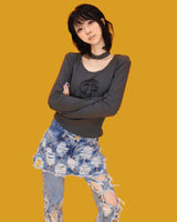 スカルスタッドチョーカーT (3color)