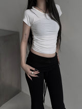 basic shirring short sleeve (2color)