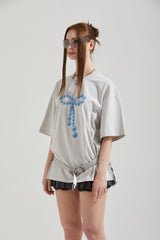 BEADS RIBBON T-SHIRT
