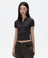 BUTTON-UP COLLAR KNIT