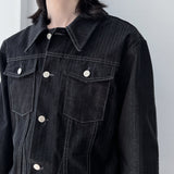 Stitch Back Slit Cropped Jacket