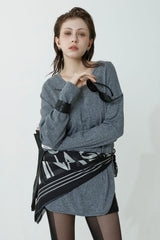 ULTRA WARM LONG T-SHIRT_MELANGE GRAY