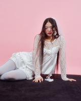 CORSAGE PUFF BLOUSE [IVORY]