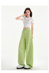 Cherry Blossom Pink Wide Leg Lyocell Denim Jeans