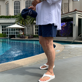 Liu Washing Cotton Banding Shorts
