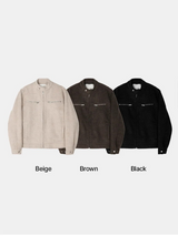 [F/W] Wolf fur biker jacket(3color)