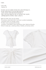 Hayley Lace White Short Sleeve T-shirt