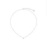 Silver 925 Minimal Oval Charm Necklace