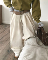 [ORIGINAL] ROSE Pintuck Cotton Pants
