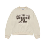 24FW OLD SCHOOL CRACK PRINTING CROP NAPPING ZURRY SWEATSHIRTS IVORY