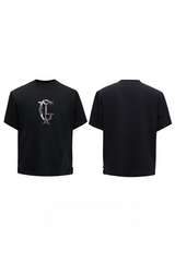 スネークスキン パッチワーク Tシャツ