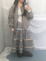 Hazel latte checkered skirt