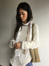 [SET]Sepia Lace T-shirt + Scarf (2color)