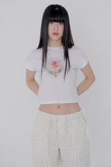 グラスフラワーTシャツ