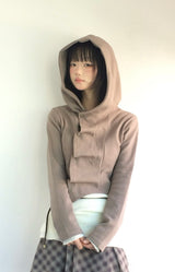 ラフカットアウトフーディージャケット