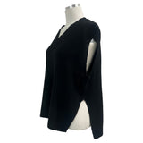 Deli V-neck overfit side slit knit vest (2 colors)