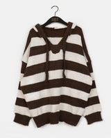 Bette Oversized-Fit Stripe Hooded Knitwear